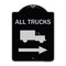 Signmission Trucks All Trucks W/ Truck & Right Arrow Heavy-Gauge Aluminum Sign, 24" x 18", BS-1824-22782 A-DES-BS-1824-22782 - alternate 1